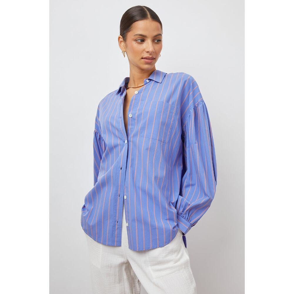 Rails Janae Shirt in Lima Stripe Blue Size XS